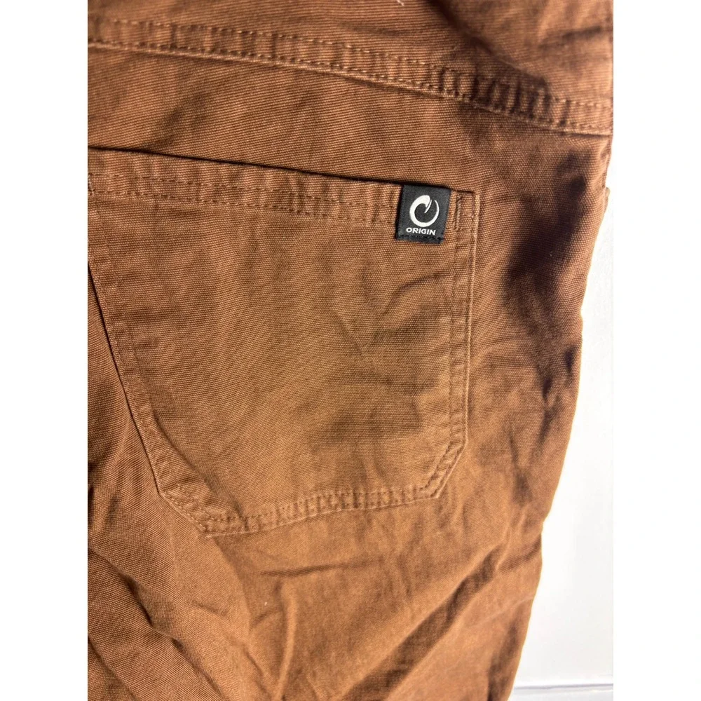Origin USA Mens Straight Leg Canvas Work Pants Brown 34x30 Made in America jocko